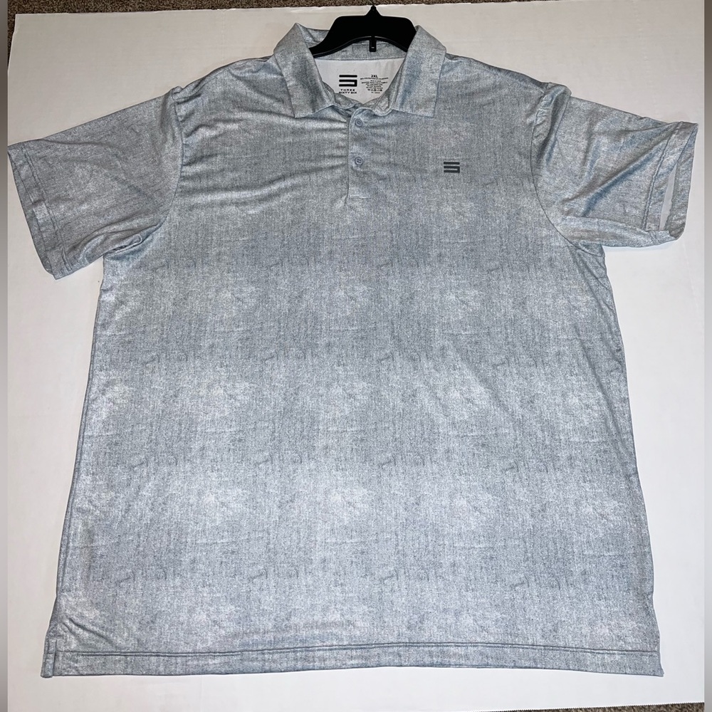 Three Sixty Six golf polo. Sz 2XL. Gray marble. Excellent condition no stains.